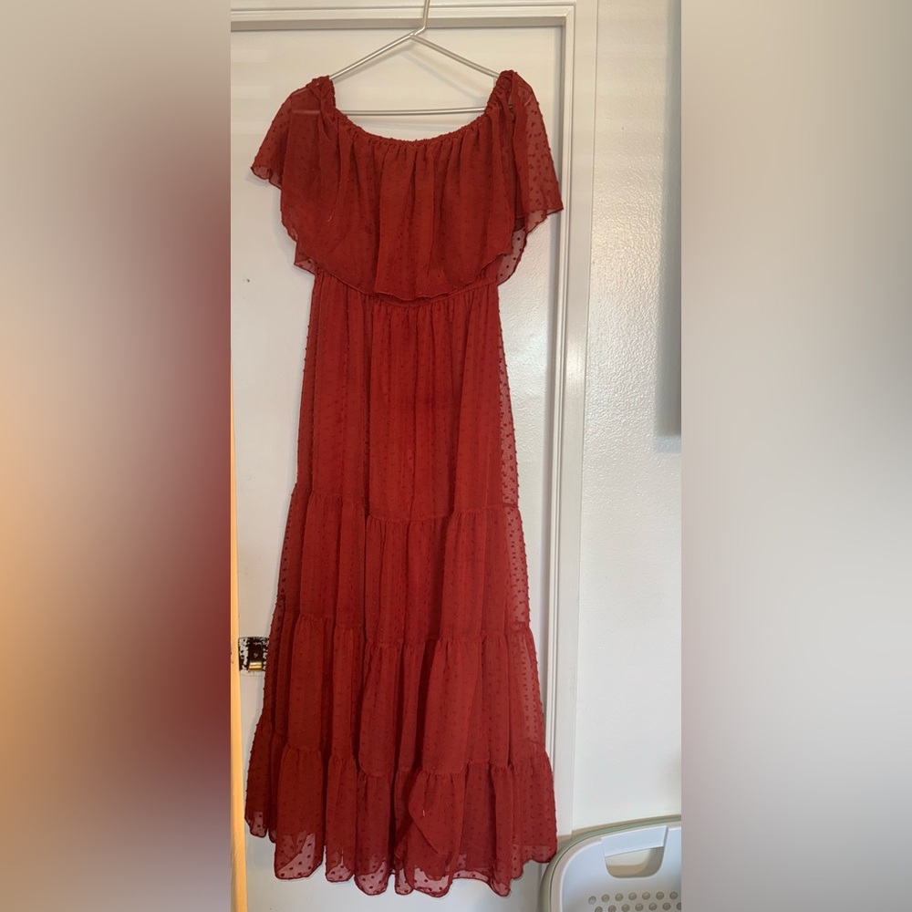Elegant Red Maxi Dress